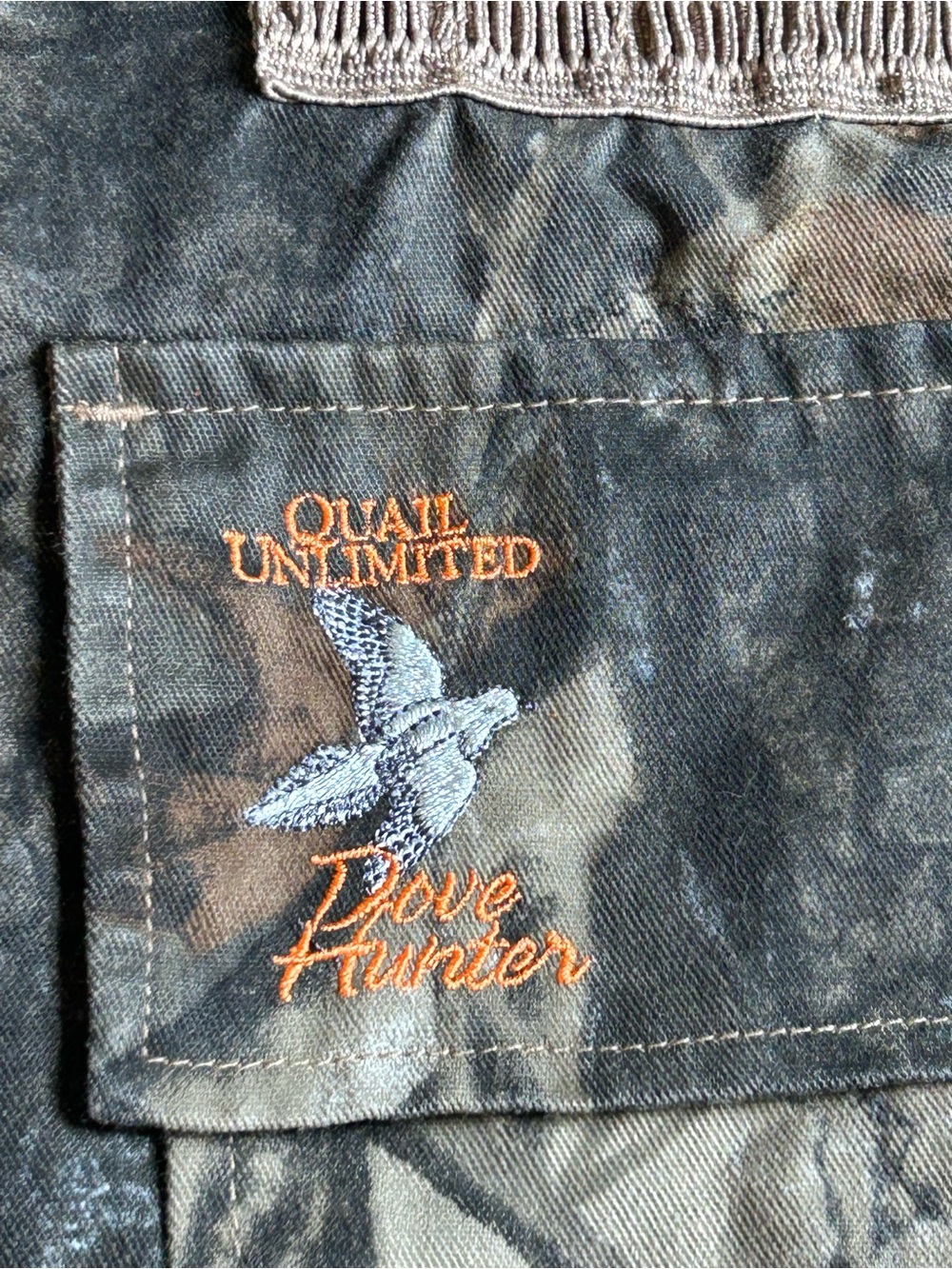 Quail Unlimited Dove Hunter Camo Hunting Utility Vest Vintage - Picture 14 of 14